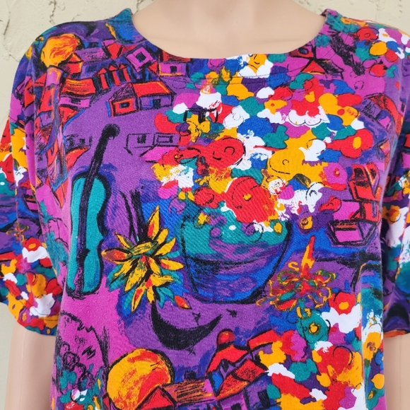 SOLD Vintage Art Deco Print Pants Set - Picture 4 of 8